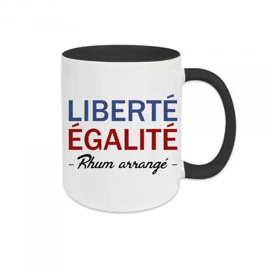 Mug céramique - Liberté égalité et rhum arrangé - Noir - Mugs