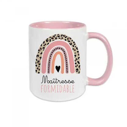 Mug céramique - Maîtresse formidable - Rose - Mugs