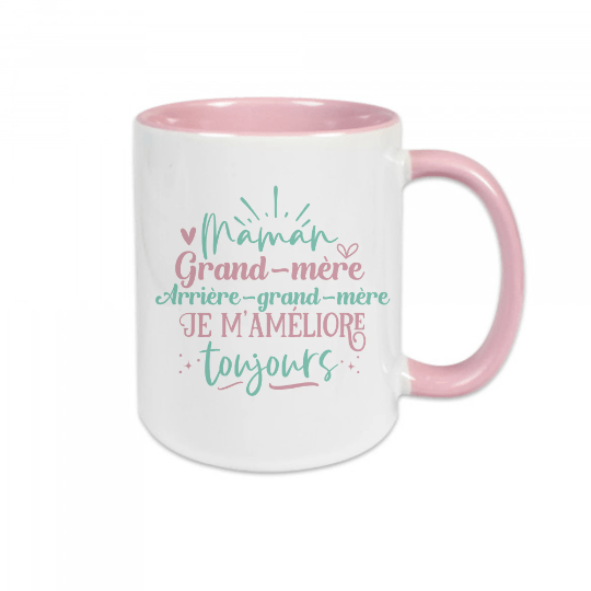 Mug céramique - Maman, grand-mère, arrière grand-mère je m'améliore toujours - #shop_name - Mugs