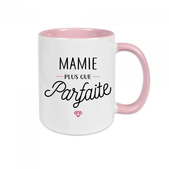 Mug céramique - Mamie plus que parfaite - Rose - Mugs