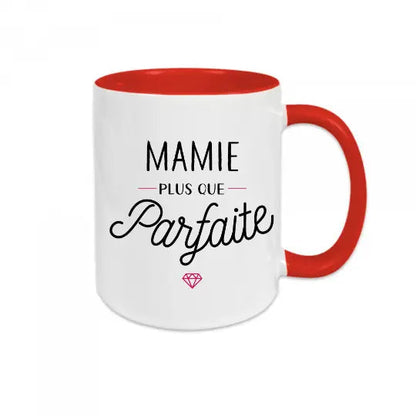 Mug céramique - Mamie plus que parfaite - Rouge - Mugs