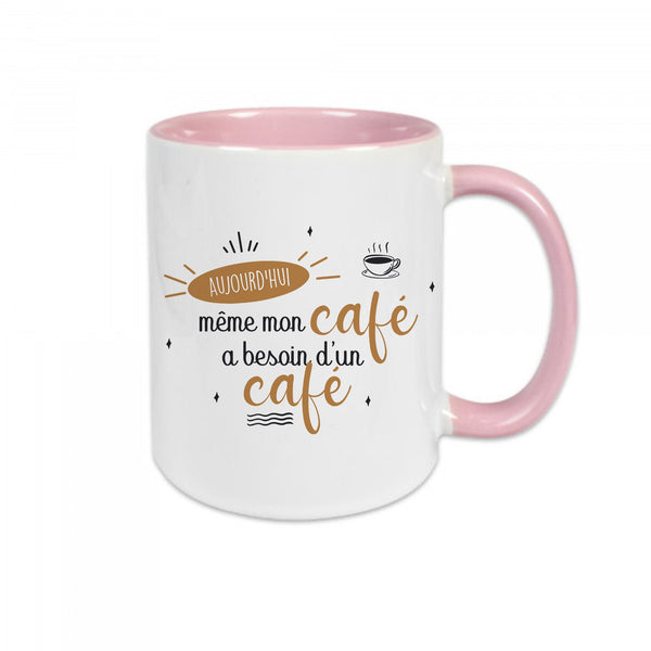 Mug céramique - Même mon café a besoin d'un café - #shop_name - Mugs