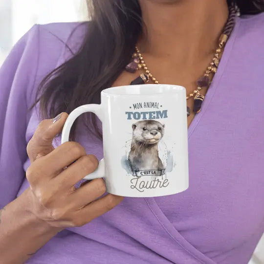 Mug céramique - Mon animal totem c’est la loutre - Mugs