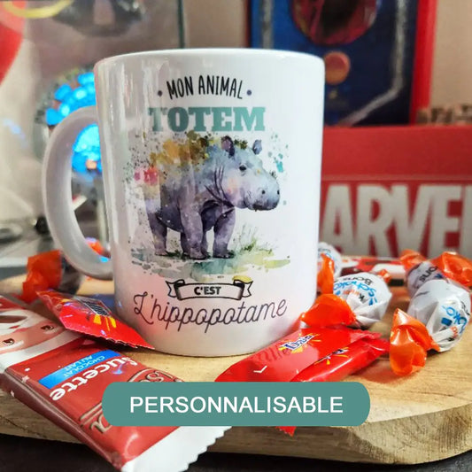 Mug céramique Mon animal totem personnalisable