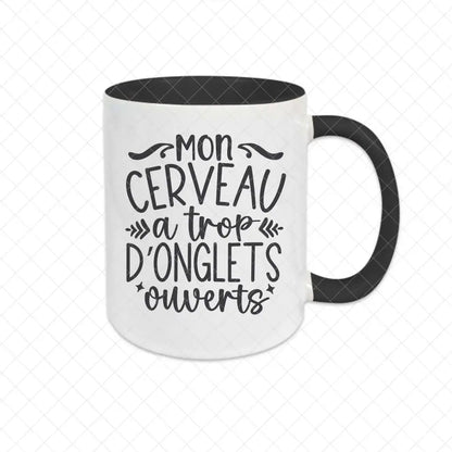 Mug céramique Mon cerveau a trop d'onglets ouverts Encre et Créations