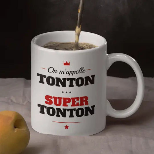 Mug céramique - On m’appelle tonton super tonton - Blanc
