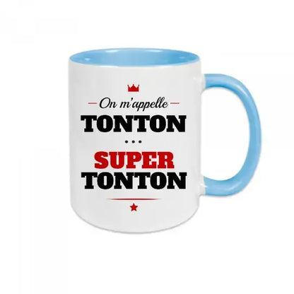 Mug céramique - On m’appelle tonton super tonton - Bleu