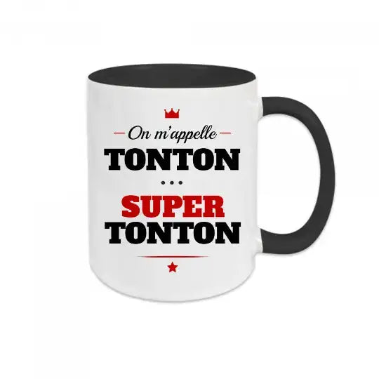 Mug céramique - On m’appelle tonton super tonton - Noir