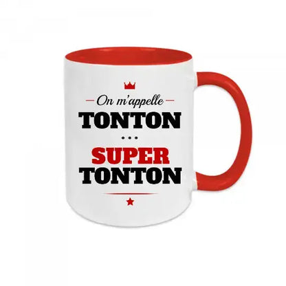 Mug céramique - On m’appelle tonton super tonton - Rouge