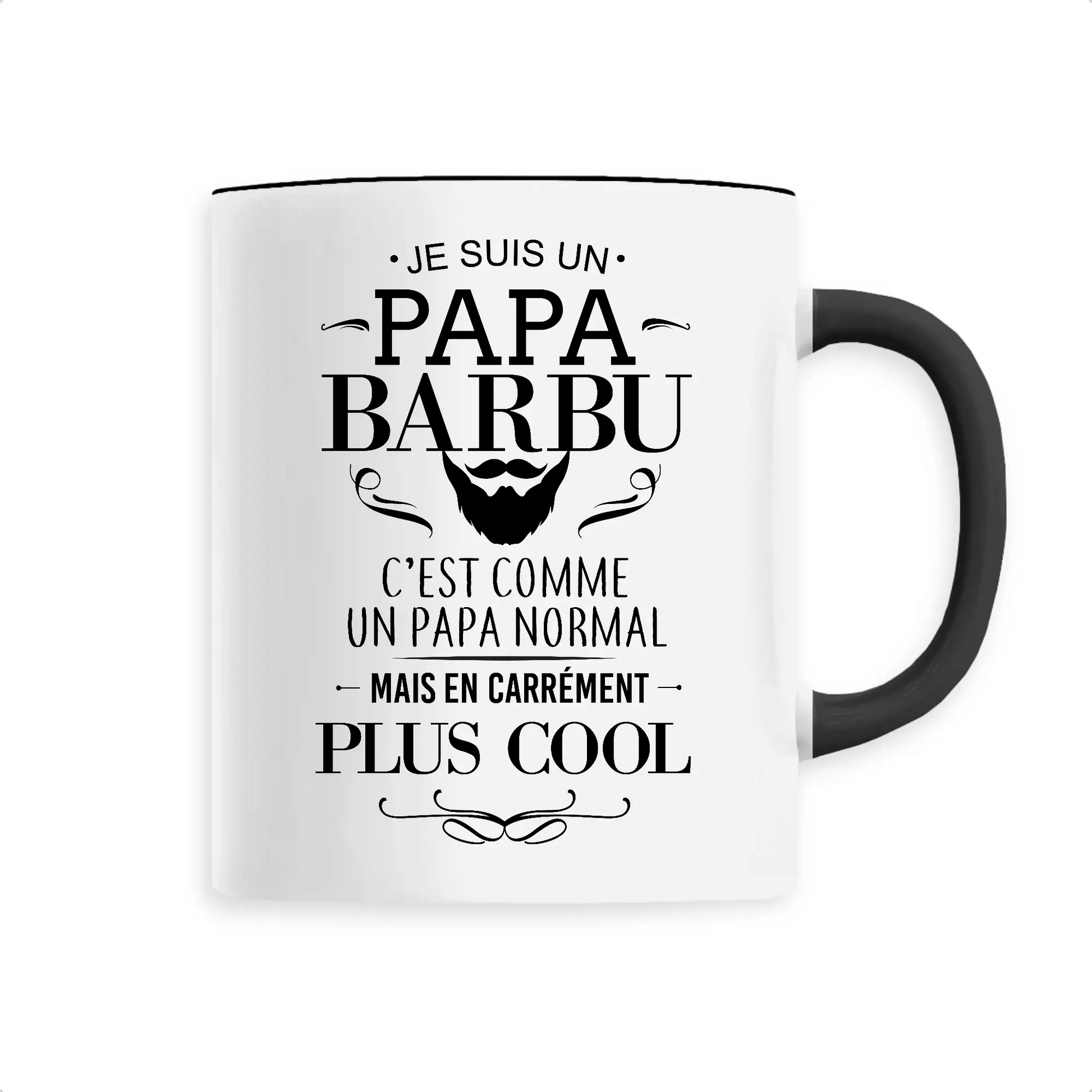 Mug céramique - Papa barbu - Noir - Mugs