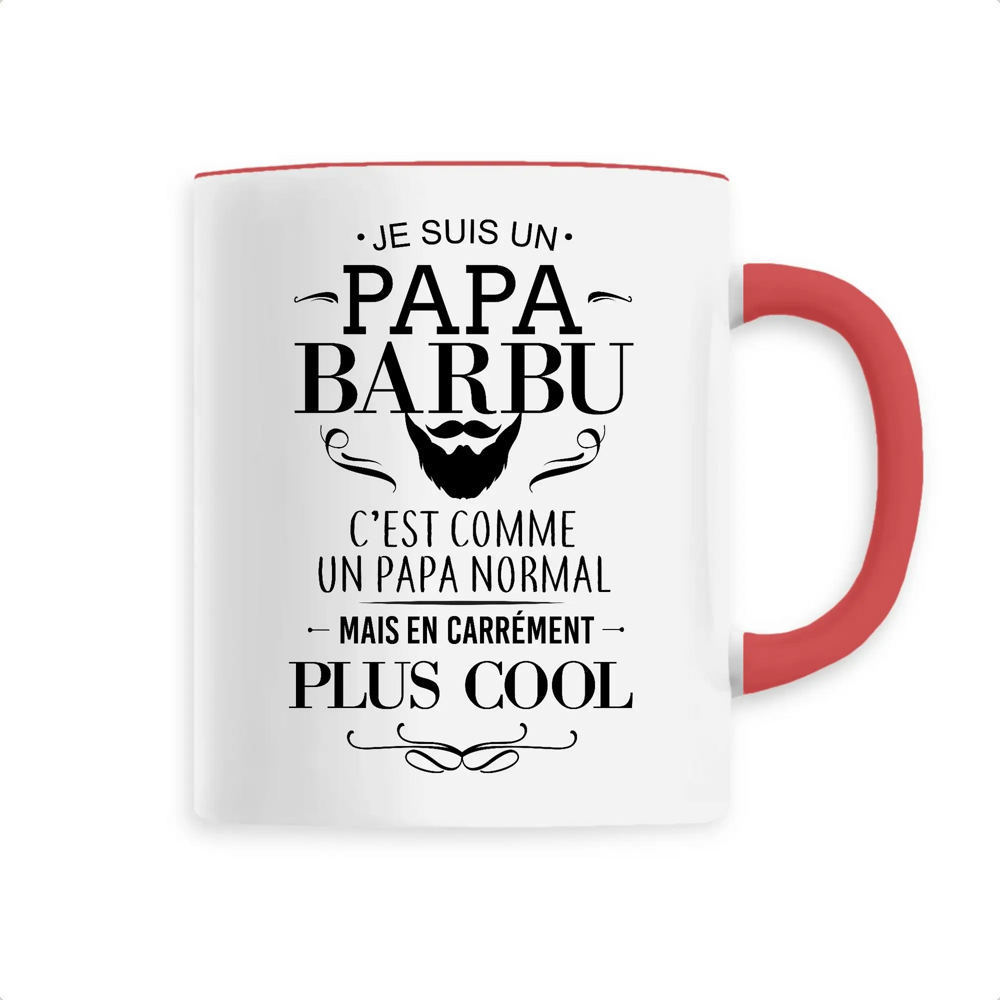 Mug céramique - Papa barbu - Rouge - Mugs