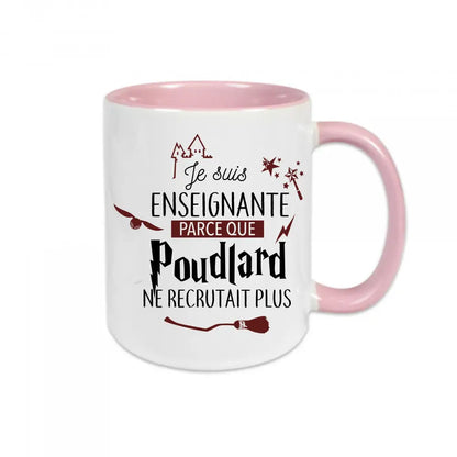 Mug céramique Poudlard ne recrutait plus personnalisable