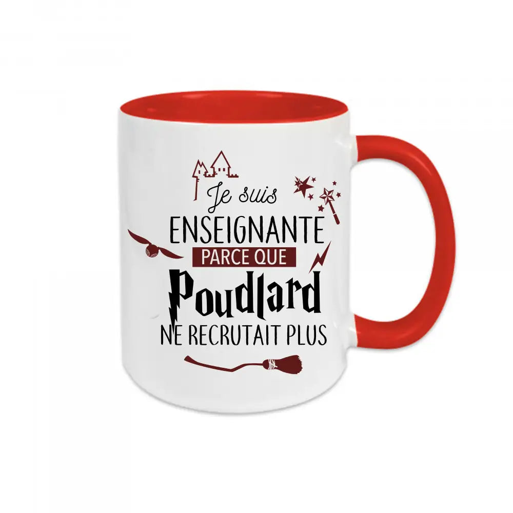 Mug céramique Poudlard ne recrutait plus personnalisable