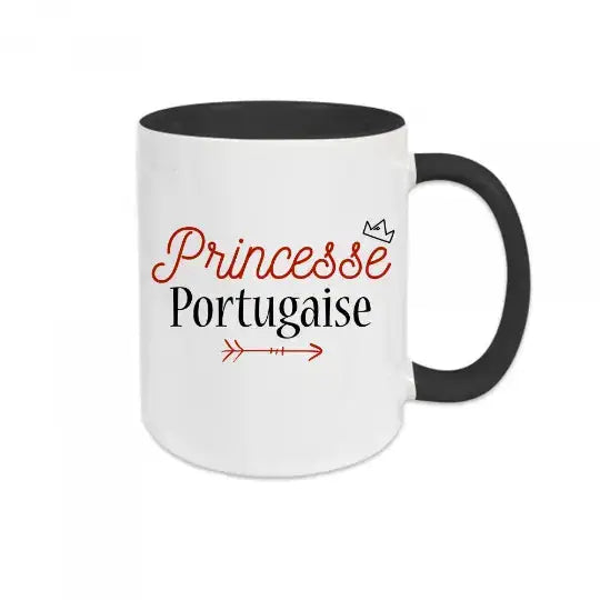 Mug céramique - Princesse portugaise - Noir - Mugs