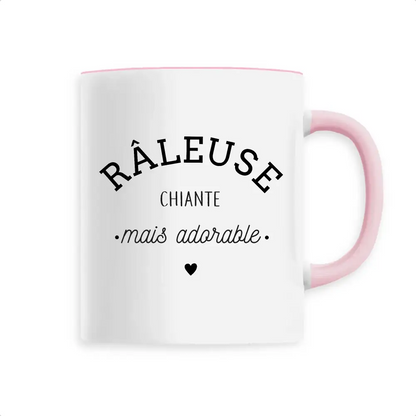 Mug céramique - Râleuse chiante mais adorable - Rose - Mugs