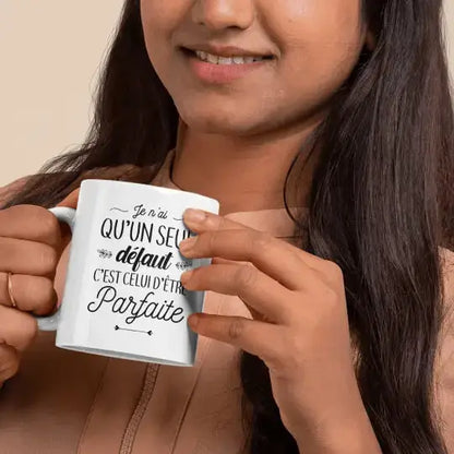 Mug céramique - Un seul défaut parfaite - Blanc - Mugs