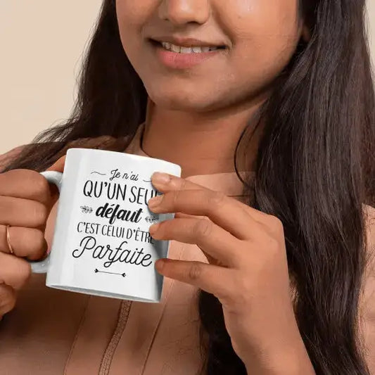 Mug céramique - Un seul défaut parfaite - Blanc - Mugs