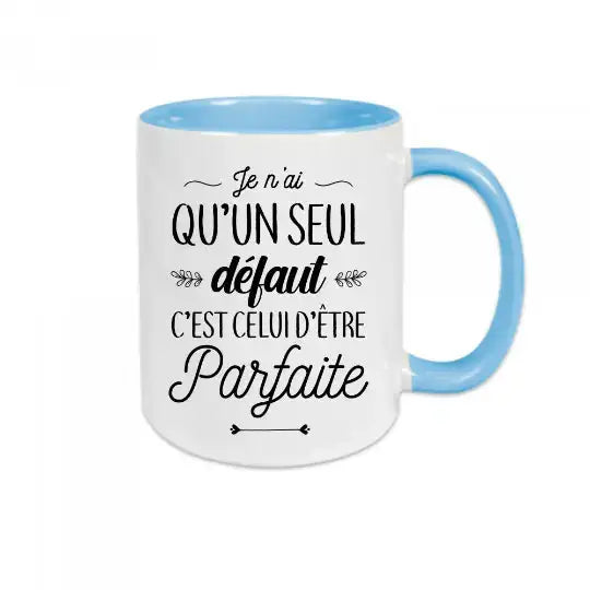 Mug céramique - Un seul défaut parfaite - Bleu - Mugs