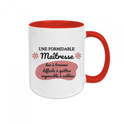 Mug céramique - Une formidable maîtresse, dur à trouver, difficile à quitter - #shop_name - Mugs