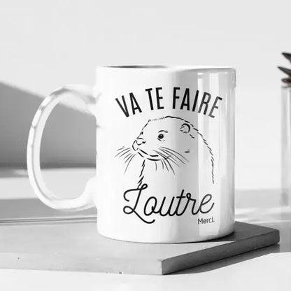 Mug céramique - Va te faire loutre merci - Blanc - Mugs