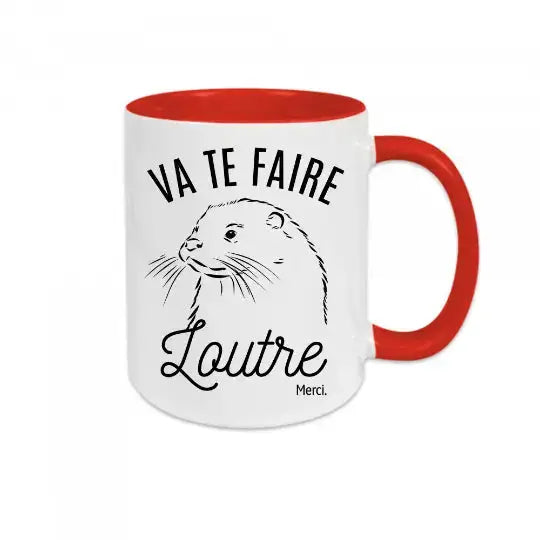 Mug céramique - Va te faire loutre merci - Rouge - Mugs