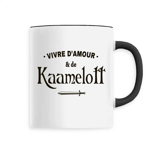 Mug céramique - Vivre d’amour & de Kaamelott - Noir - Mugs