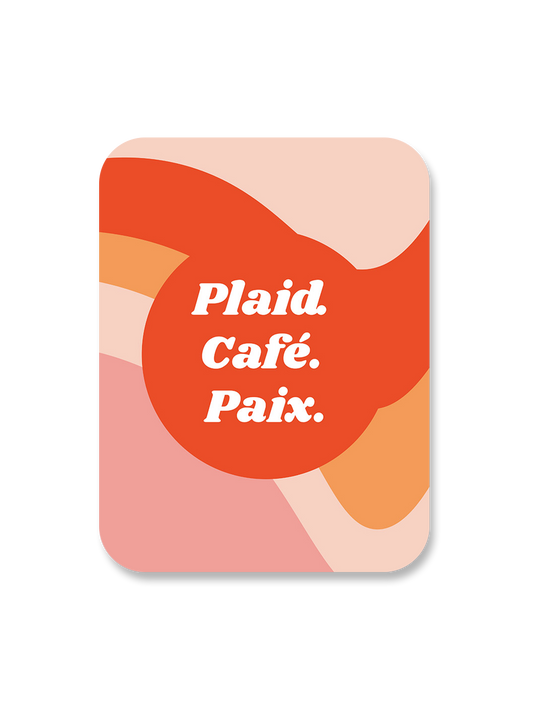 Aimant Plaid café paix Encre et Créations