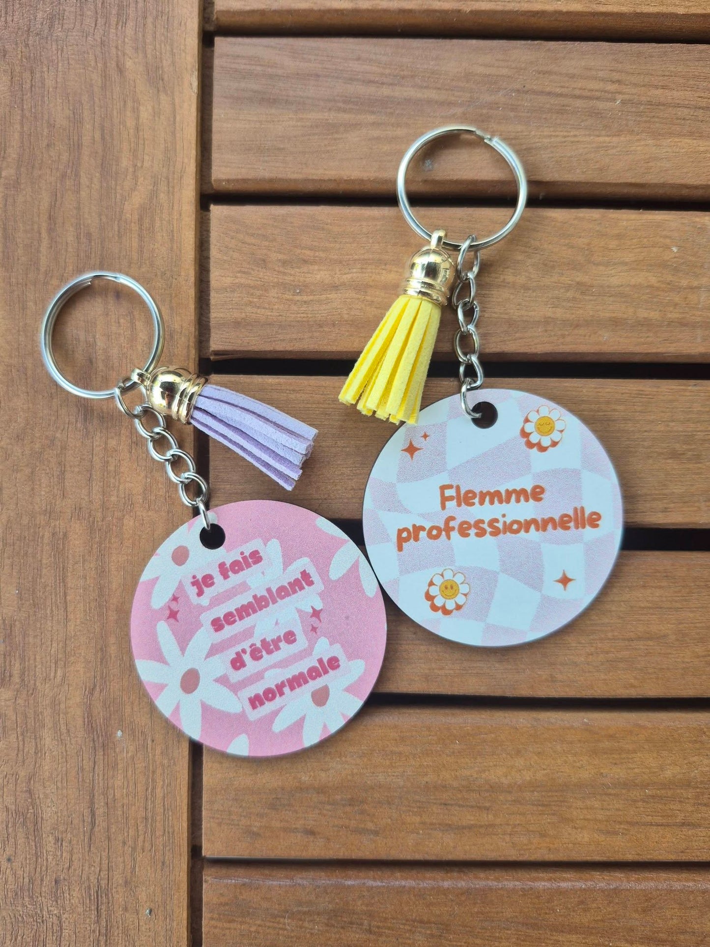 Porte-clés Flemme professionnelle Encre et Créations