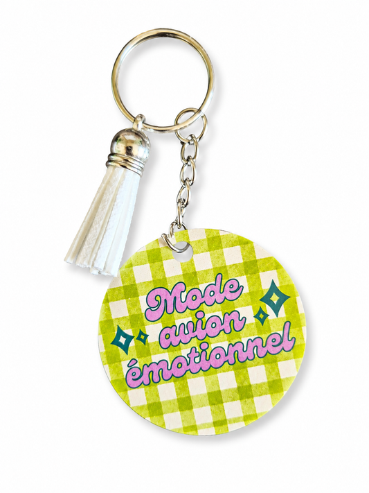 Porte clé mode avion émotionnel Encre et Créations