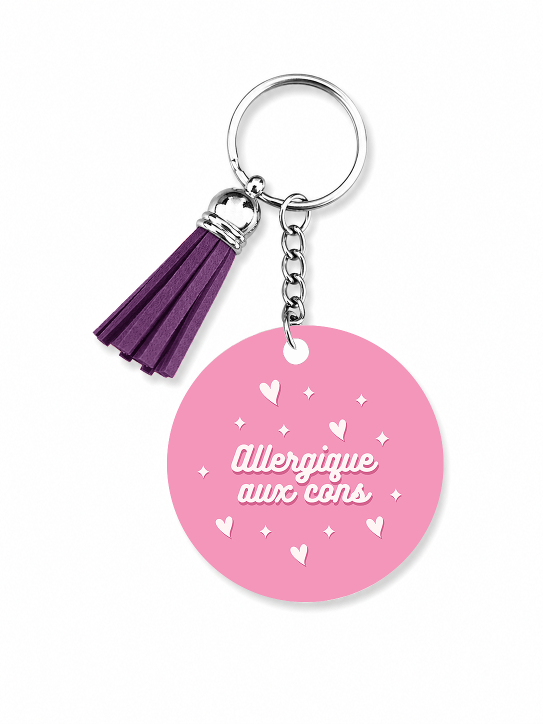 Porte-clés Allergique aux cons
