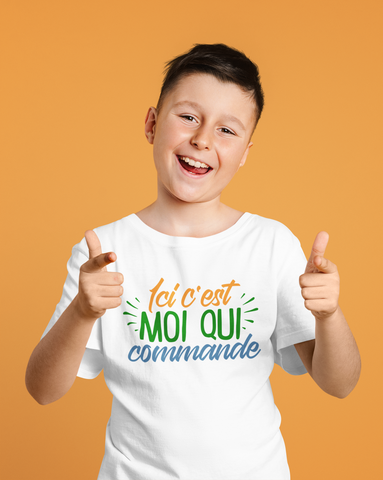 T-shirt enfant - Ici c'est moi qui commande