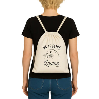 Sac à dos à cordelettes recyclé Va te faire loutre