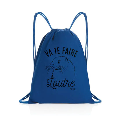 Sac à dos à cordelettes recyclé Va te faire loutre
