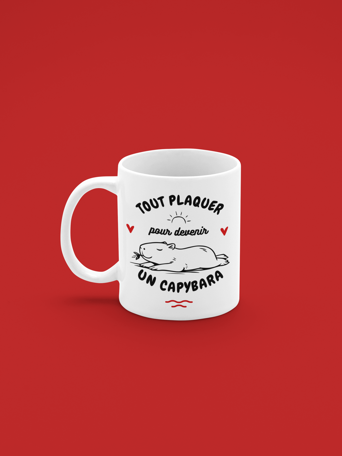 Mug céramique Tout plaquer pour devenir un capybara