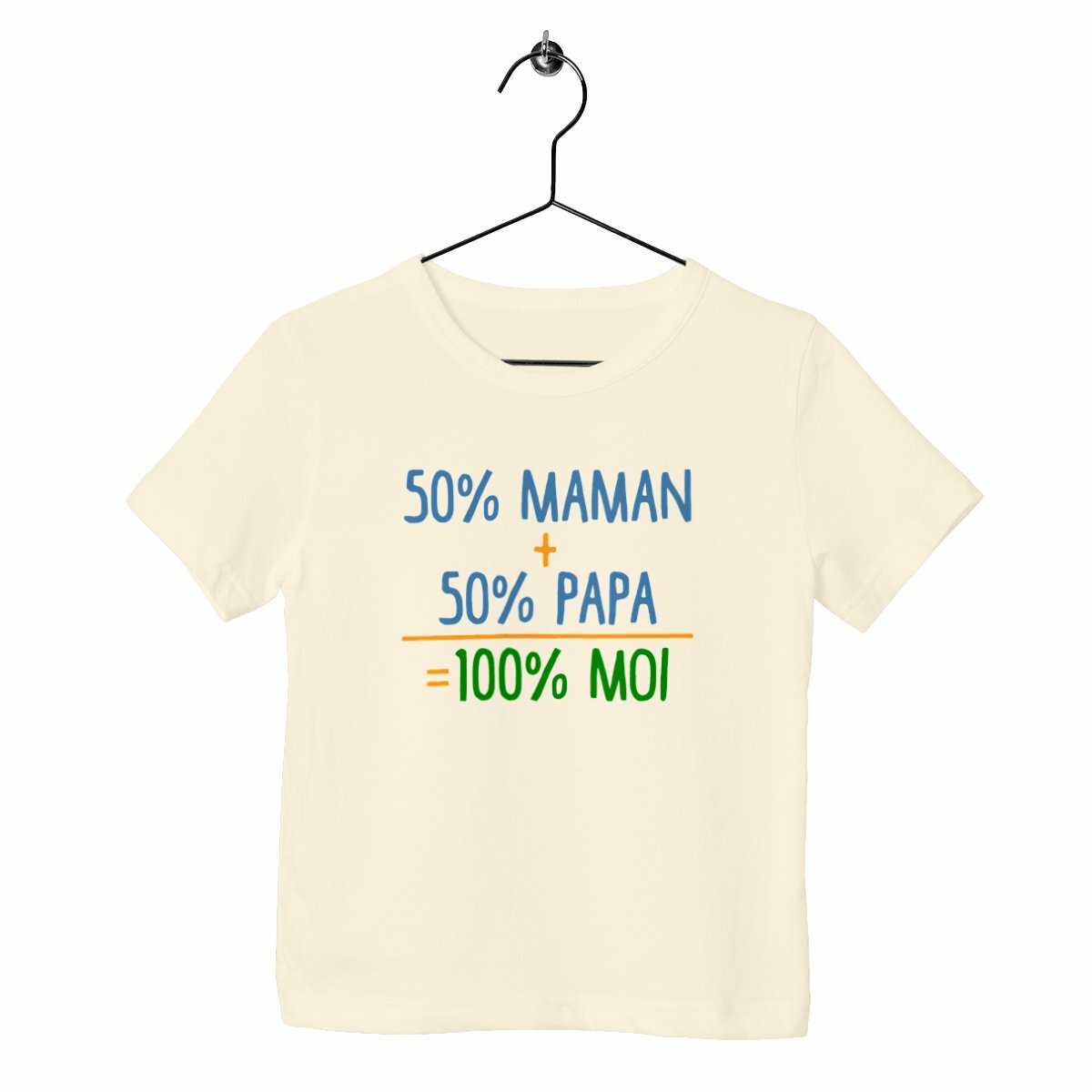 T-shirt enfant - 50% maman + 50% papa = 100% moi