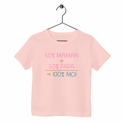 T-shirt enfant - 50% maman + 50% papa = 100% moi