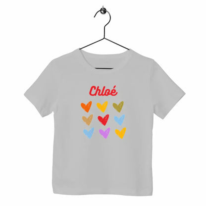 T-shirt enfant Coeur prénom personnalisable