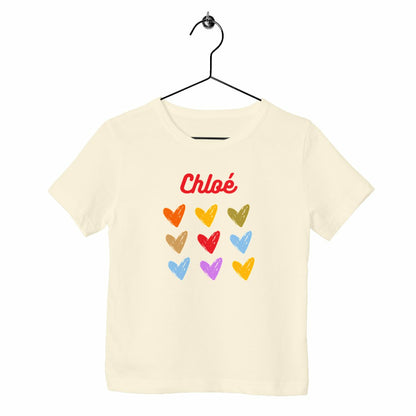 T-shirt enfant Coeur prénom personnalisable