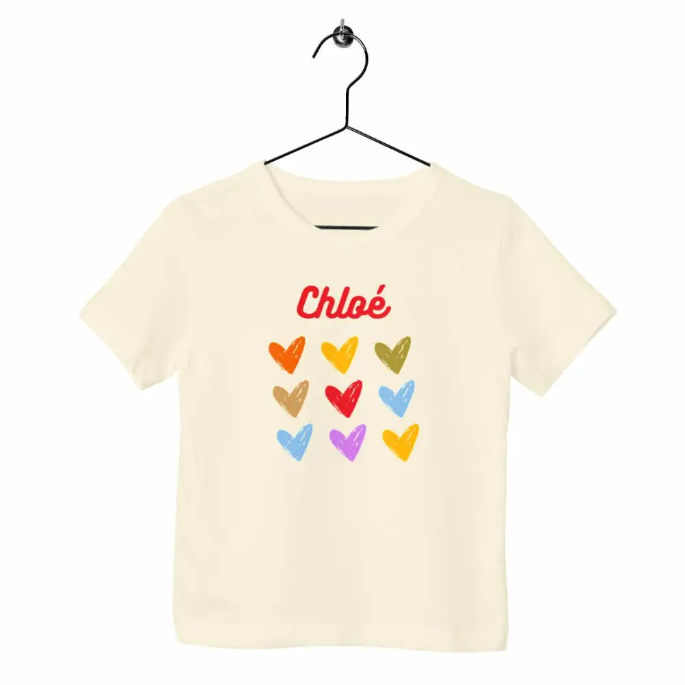 T-shirt enfant Coeur prénom personnalisable