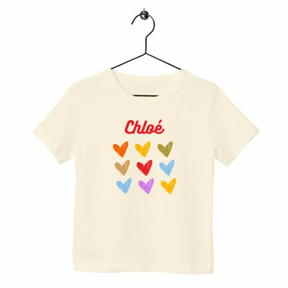 T-shirt enfant Coeur prénom personnalisable