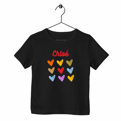 T-shirt enfant Coeur prénom personnalisable