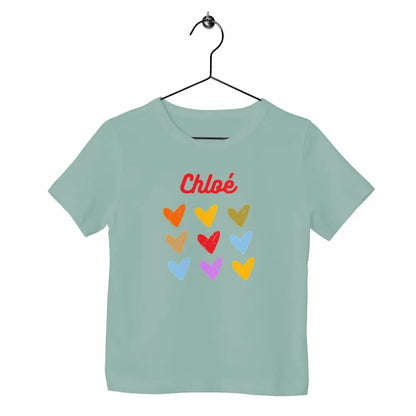 T-shirt enfant Coeur prénom personnalisable