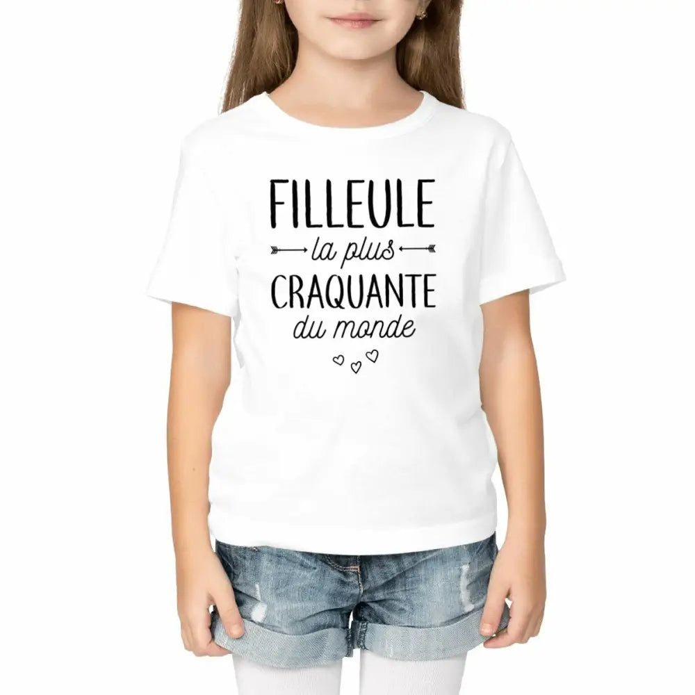 T-shirt enfant Filleule la plus craquante