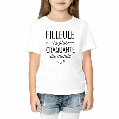 T-shirt enfant Filleule la plus craquante