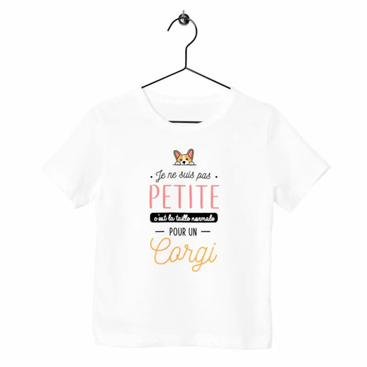 T-shirt enfant Je ne suis pas petite je suis un corgi