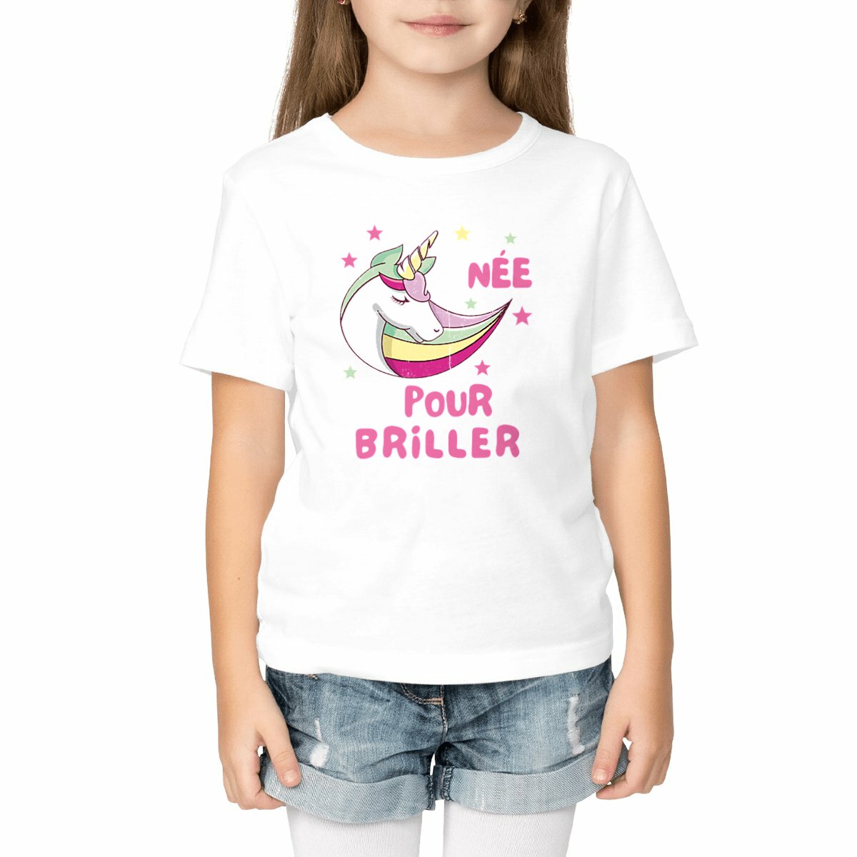 T-shirt enfant Née pour briller