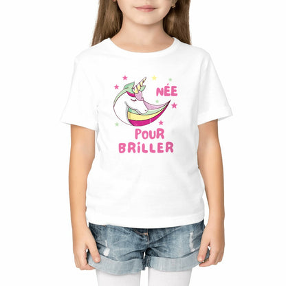 T-shirt enfant Née pour briller