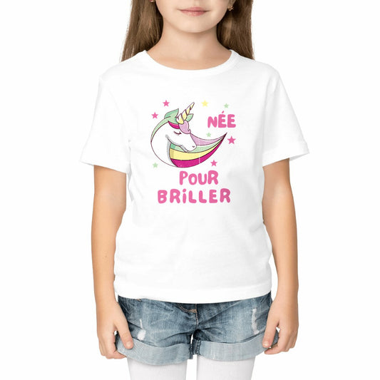 T-shirt enfant Née pour briller
