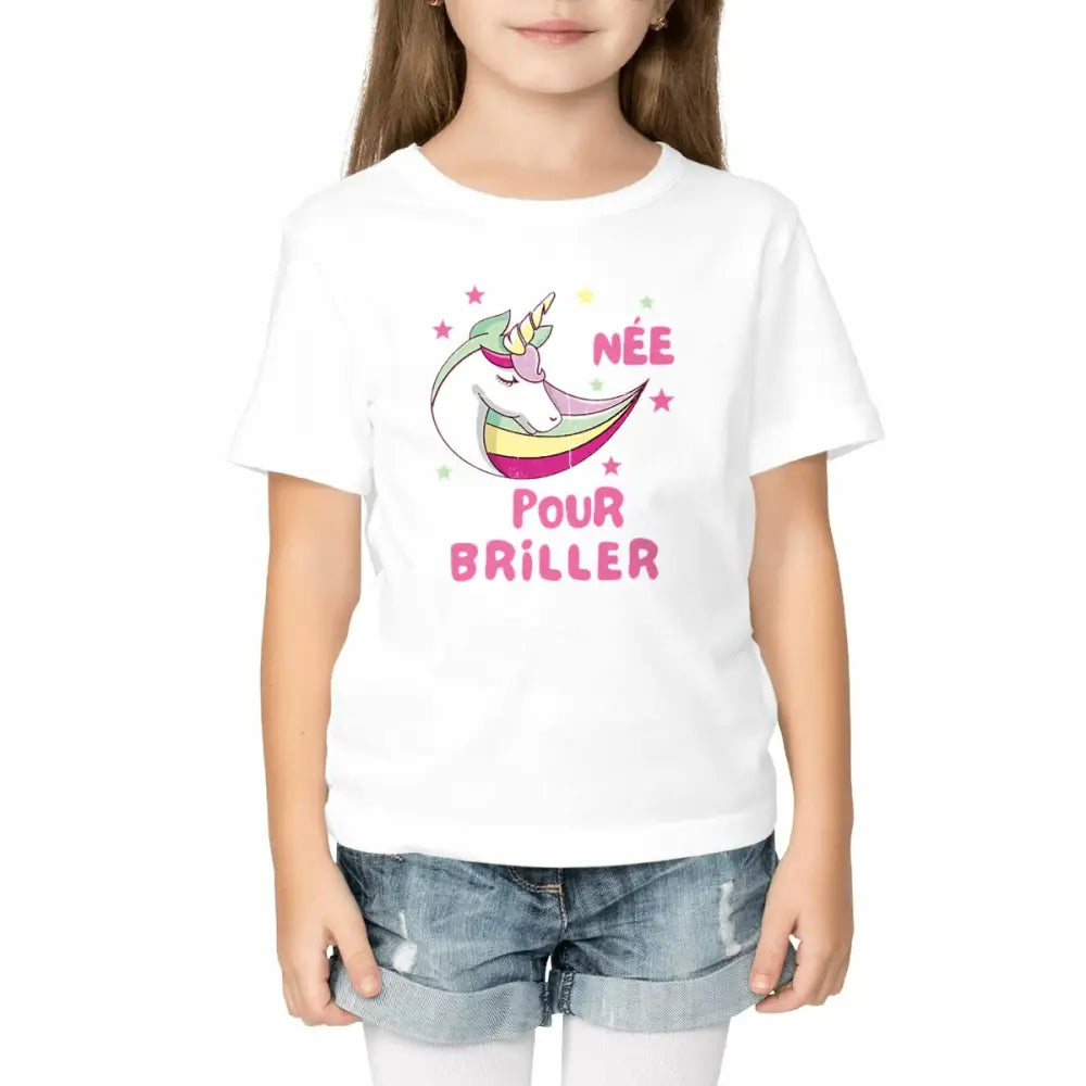 T-shirt enfant Née pour briller