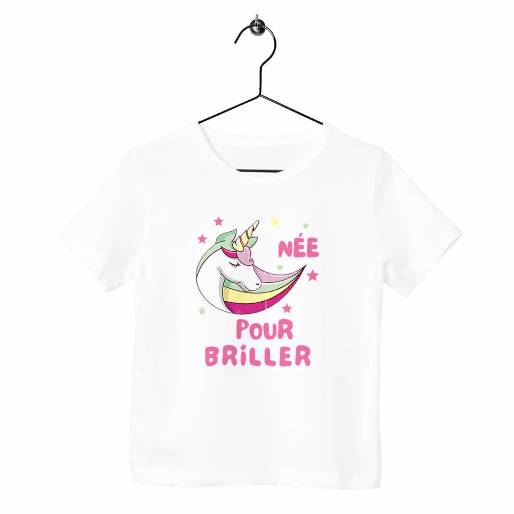 T-shirt enfant Née pour briller